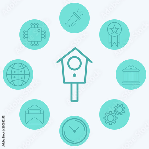 Bird feeder vector icon sign symbol