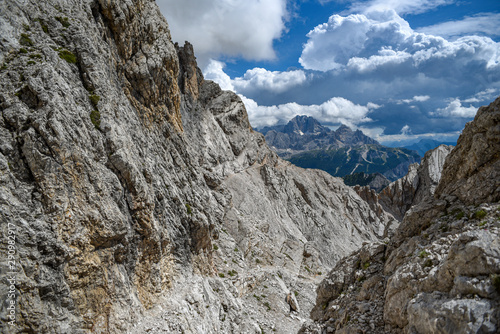 Dolomites landscape, rocks and mountains in the UNESCO list in South Tyrol in Italy. © Kozioł Kamila
