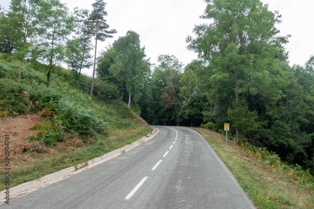 Road between Olot and Ripoll in the Catalan Pyrenees