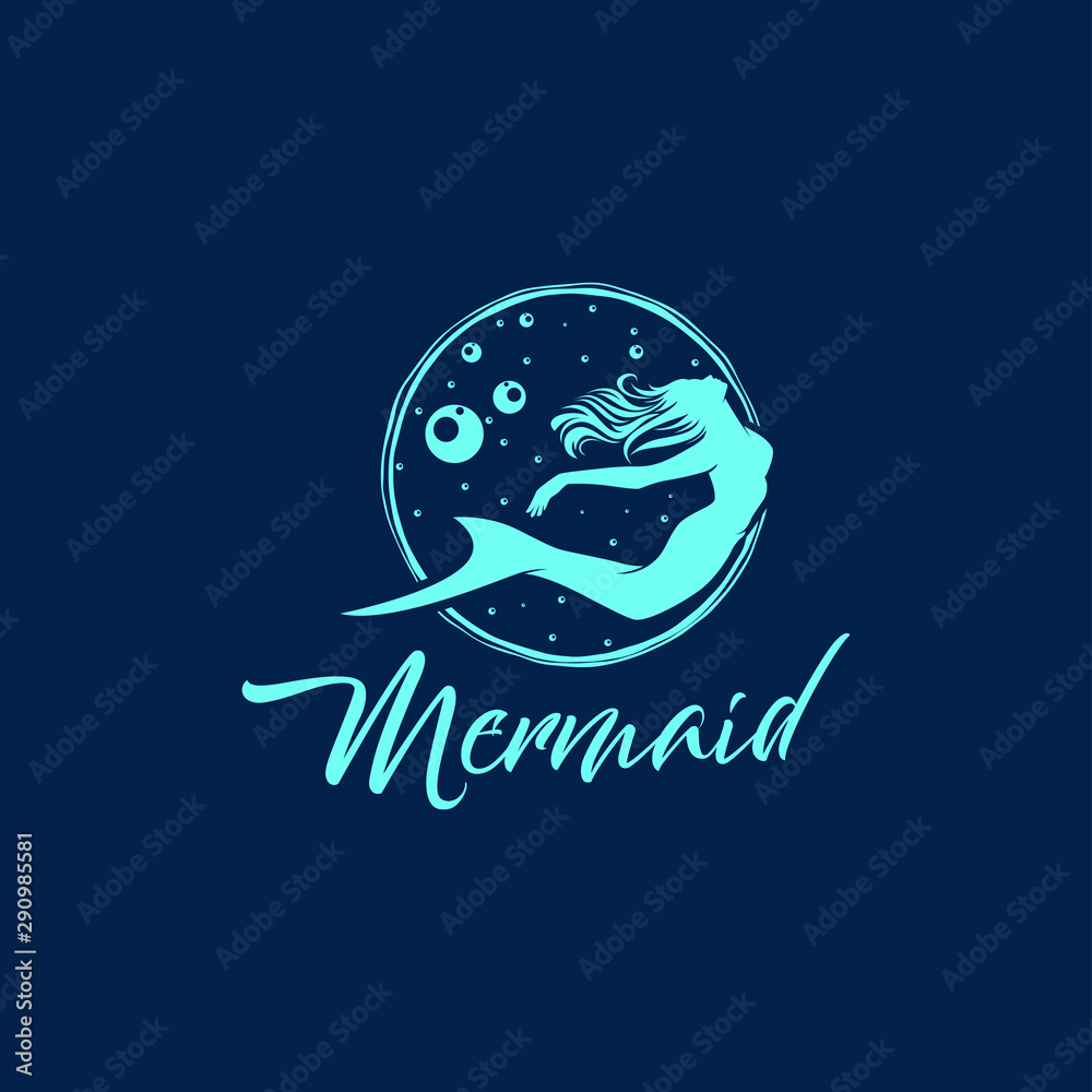 Obraz premium Mermaid logo design - modern design