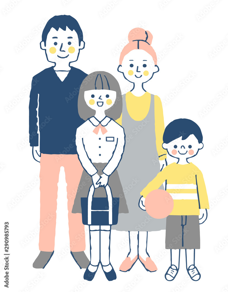 Family standing with a smile Family standing with a smile