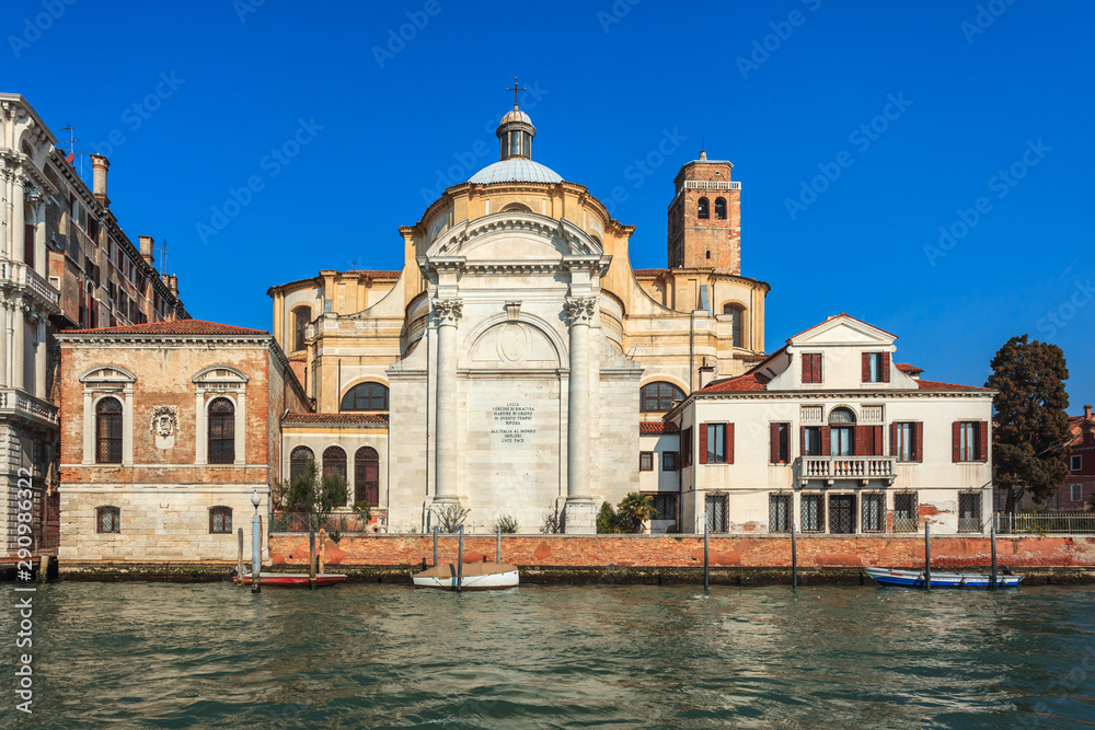 San Geremia Church in the grand canal of Venice, Italy.