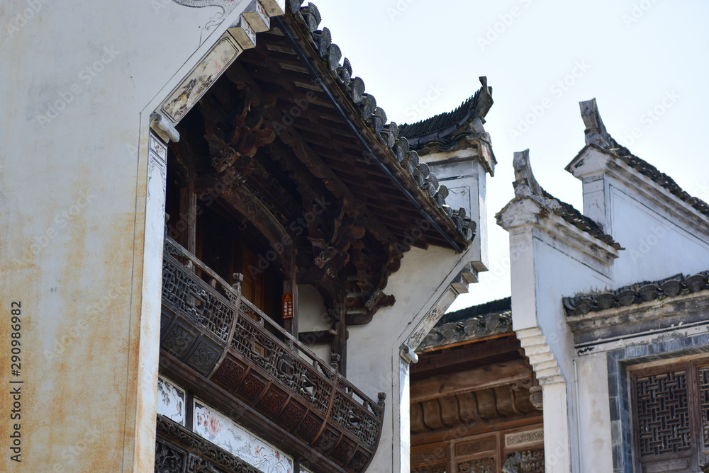 The horse head wall building in Wuyuan, Jiangxi, China