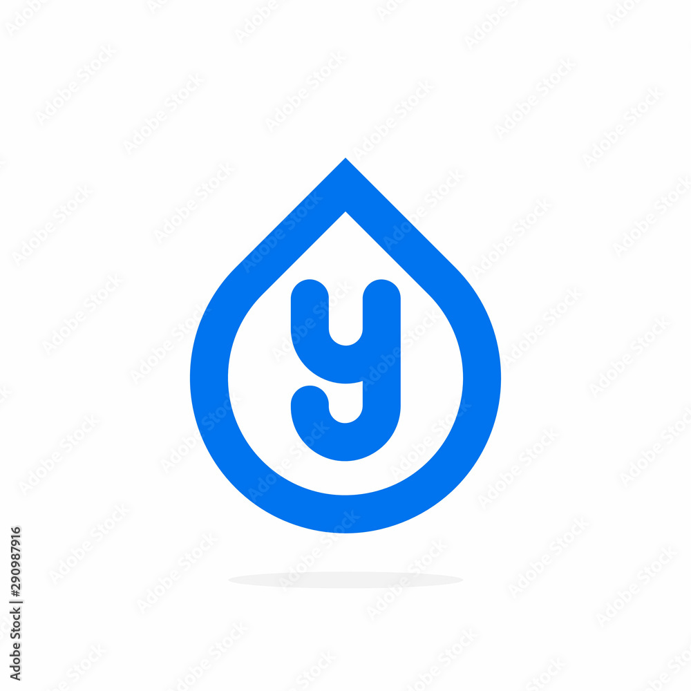Vector Tear Emblem Design Letter Y Vector Tear Emblem Design Letter Y