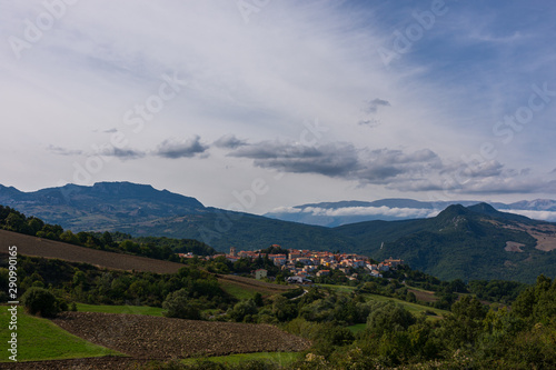 Borrello, Chieti, Abruzzo.  Panorama.  Borrello is an Italian town of 338 inhabitants in the province of Chieti in Abruzzo.  It is also part of the Medio Sangro mountain community. photo