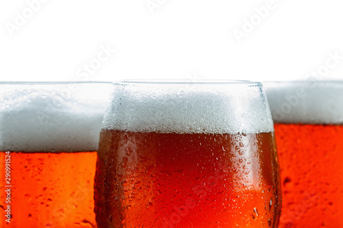 Frosty glasses of cool beer...