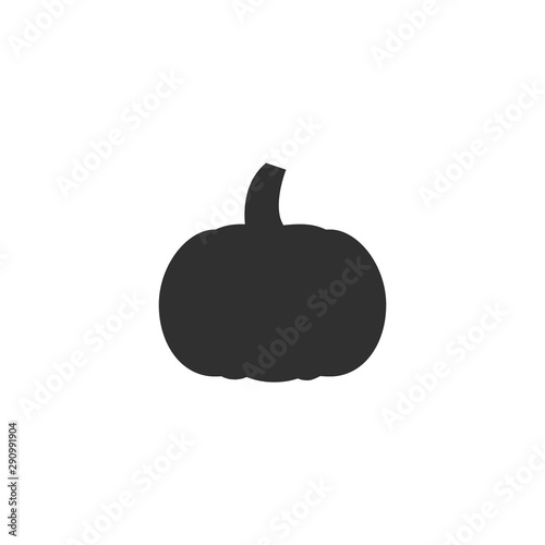 Pumpkin silhouette icon vector. Pumpkin close-up icon. Thanksgiving is a trad...