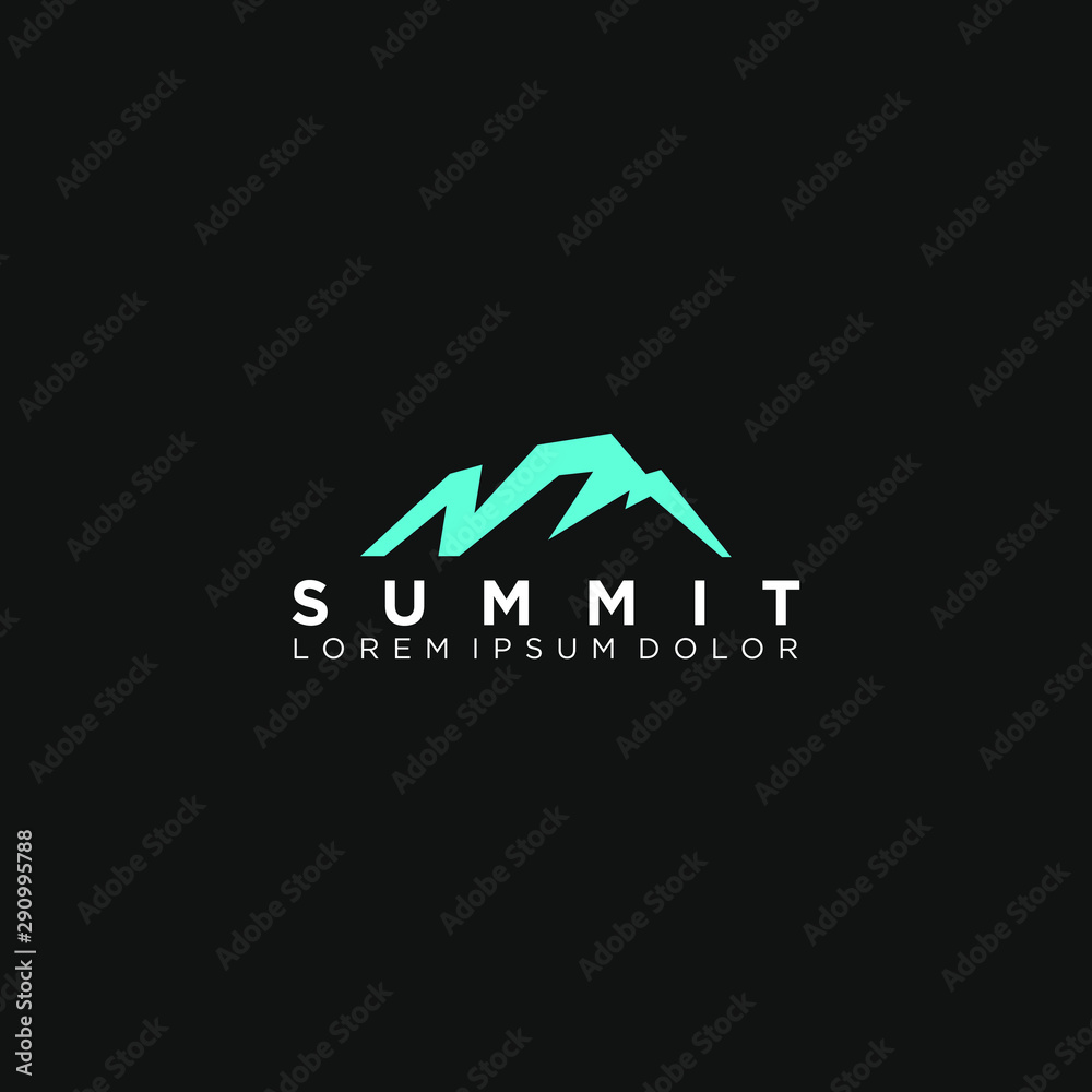 Modern Mountain logo design technology Modern Mountain logo design technology