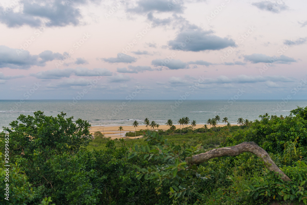 View of Nativos Beach in Trancoso, Bahia, Brazil