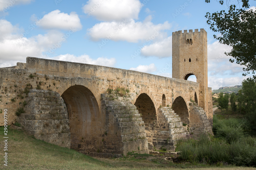 Bridge at Frias with River Ebro, Burgos