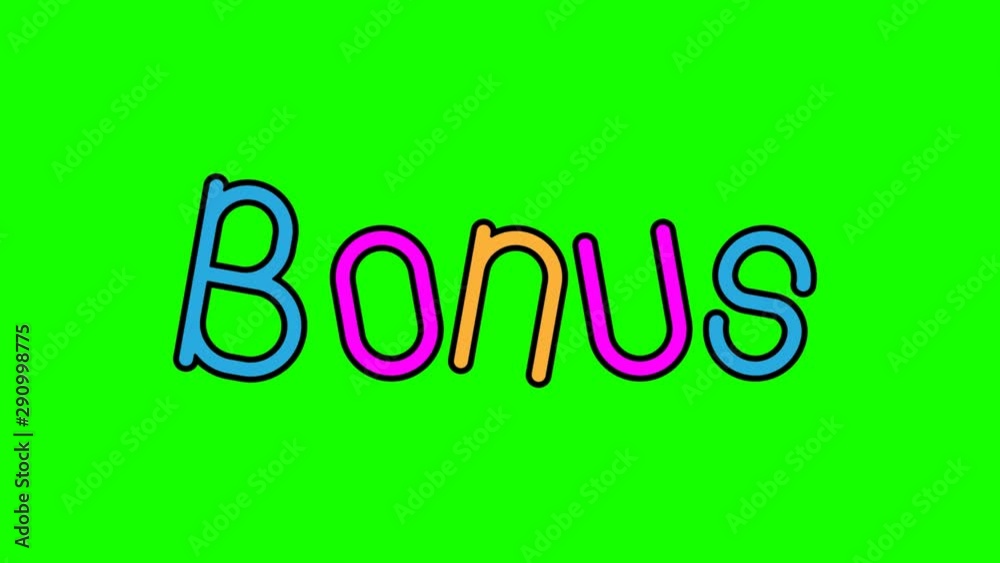 bonus animation green screen. 2D flat simple motion bonus animation green screen. 2D flat simple motion
