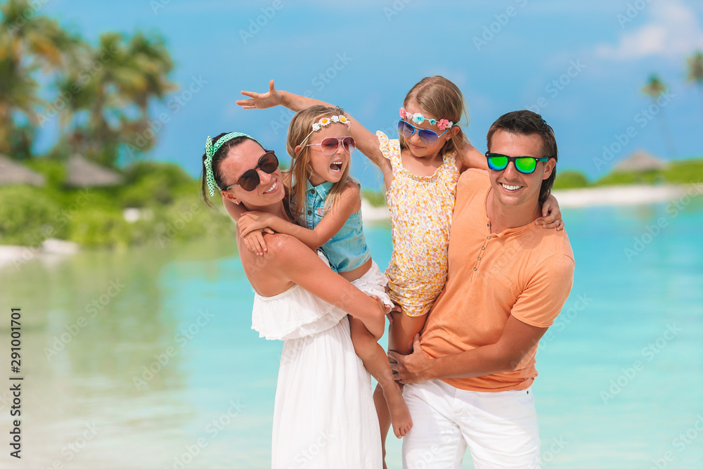 Young family on vacation have a lot of fun Young family on vacation have a lot of fun