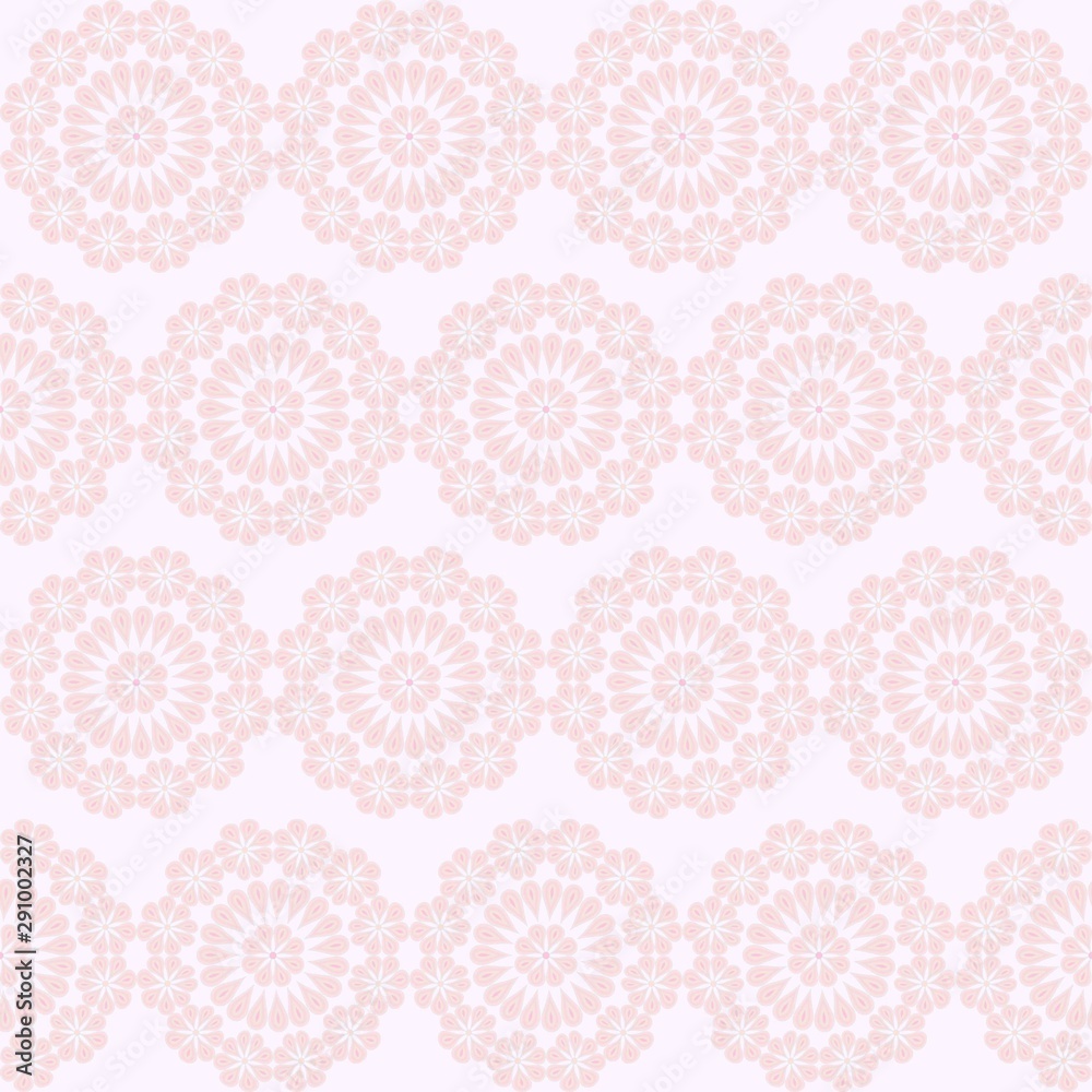 Flower abstract seamless geometric pattern. Vector EPS 10