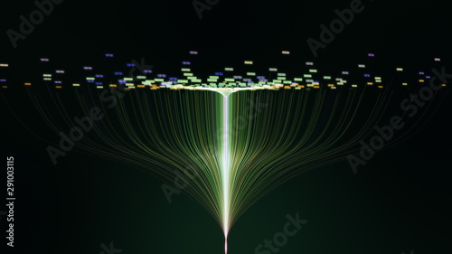 5g network Conceptual futuristic look at information technology of internet of things IOT big data cloud computing using artificial intelligence AI - 3D rendering