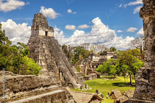 Tikal, Mayan Ruins, Temple I, The Great Jaguar, Main Plaza,  Guatemala photo