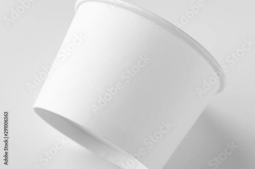 White ice cream paper cup mockup.