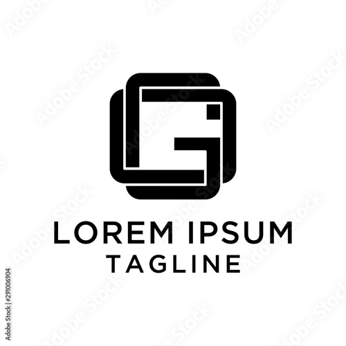 initial letter logo OG, GO, logo template