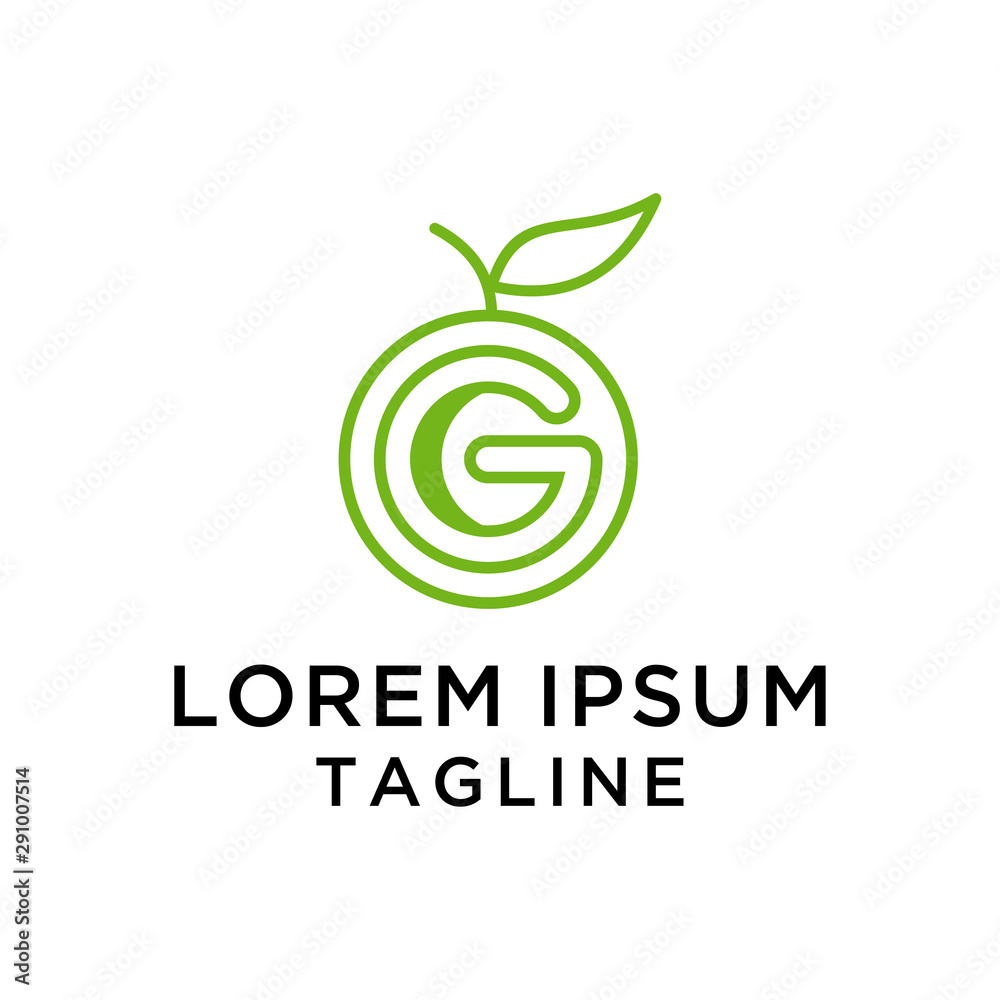 initial letter logo G Fruit, logo template initial letter logo G Fruit, logo template