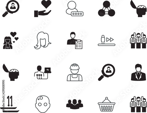 people vector icon set such as: verify, skiing, decorative, salon, corporate, spanner, box, industry, retail, purchase, sample, transportation, step, passenger, escalate, craftsmen, way, consumerism