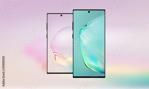 Samsung Galaxy Note 10 & Note 10+, Mockup Template photo