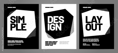 Simple template design with typography for poster, flyer or cover.