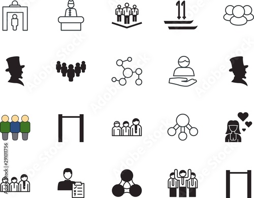 people vector icon set such as: object, worker, circle, technology, men, female, smart, spread, happy, networking, nurse, skiing, day, medical, leadership, users, healthcare, shadow, doctor, lungs