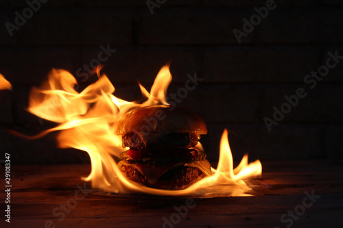 Burger on Fire