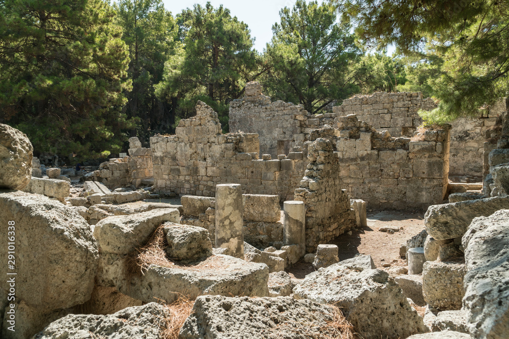 Ruins of ancient city of Phaselis, Antalya province,Turkey