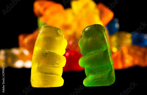 delicious and colorful gummy bears