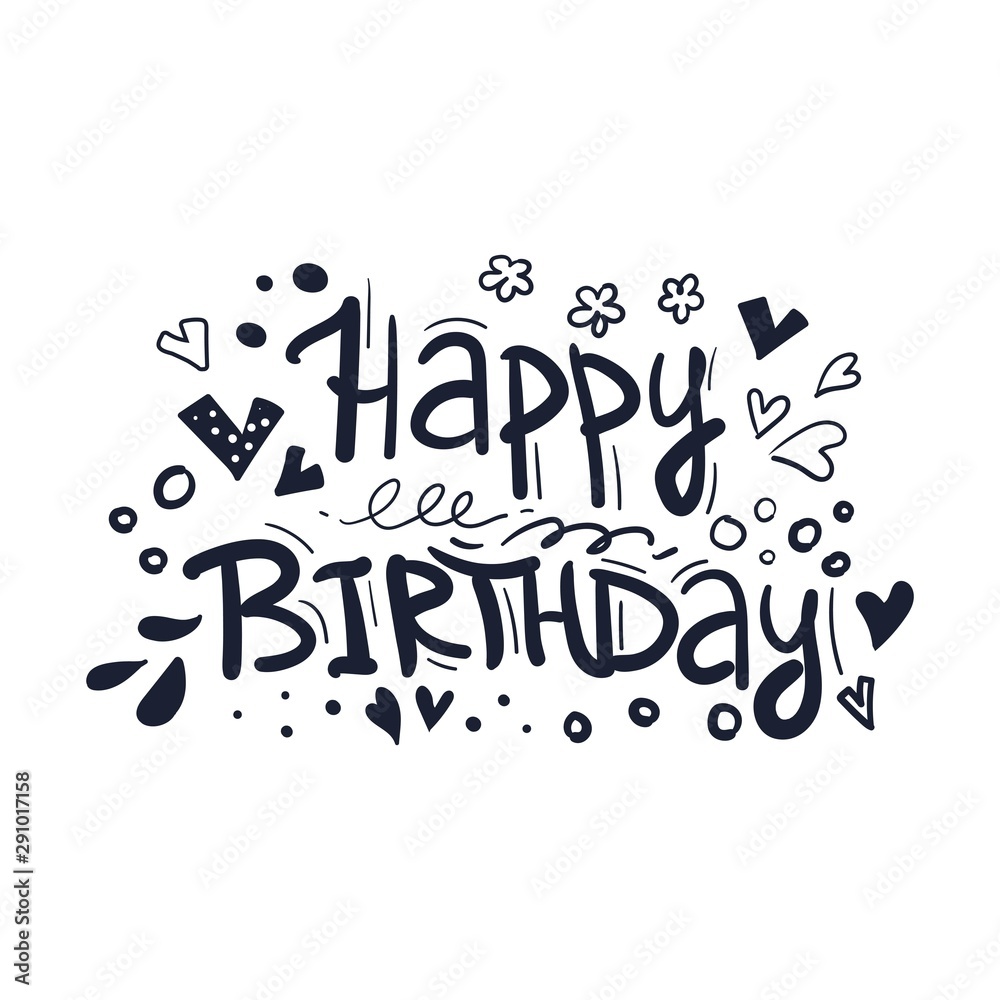 Happy Birthday typographic vector design for greeting cards, Birthday card, invitation card.