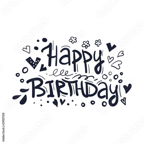 Happy Birthday typographic vector design for greeting cards  Birthday card  invitation card.