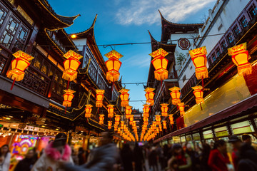 Papier peint photo Shanghai Jardin Yuyuan traditionnel chinois  © Joshua Davenport