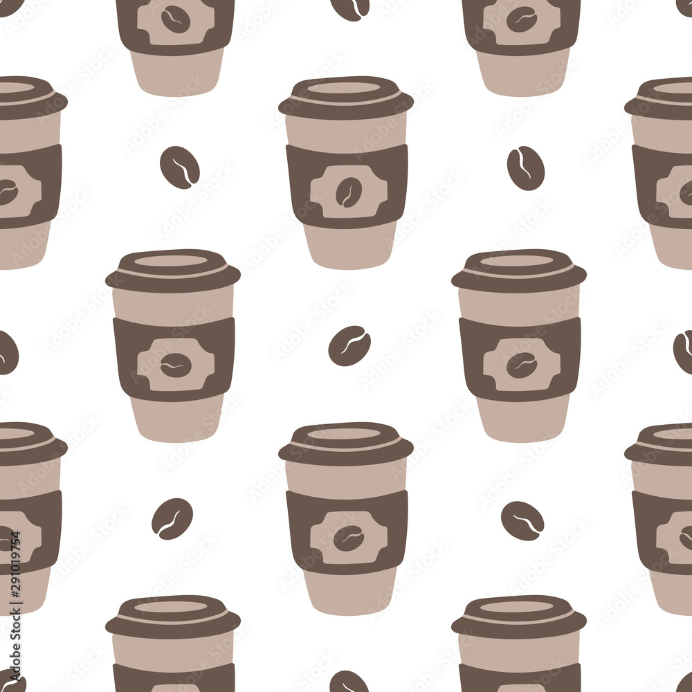 Coffee seamless pattern. Coffee seamless pattern.