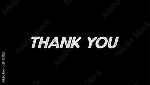 Thank you text  vector illustration