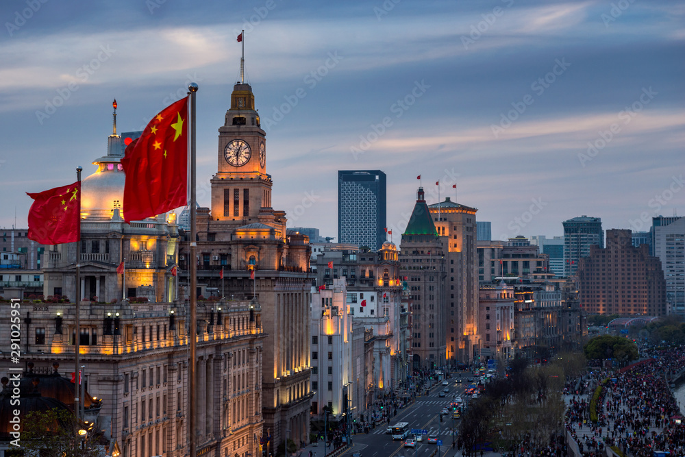 Fototapeta premium Sunset on the Bund