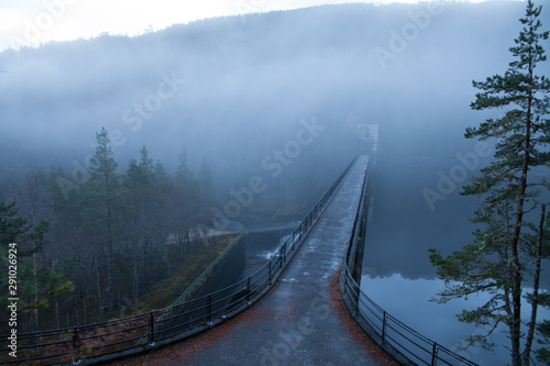 Hydro electric dam at the end of glen affric, scotland photo