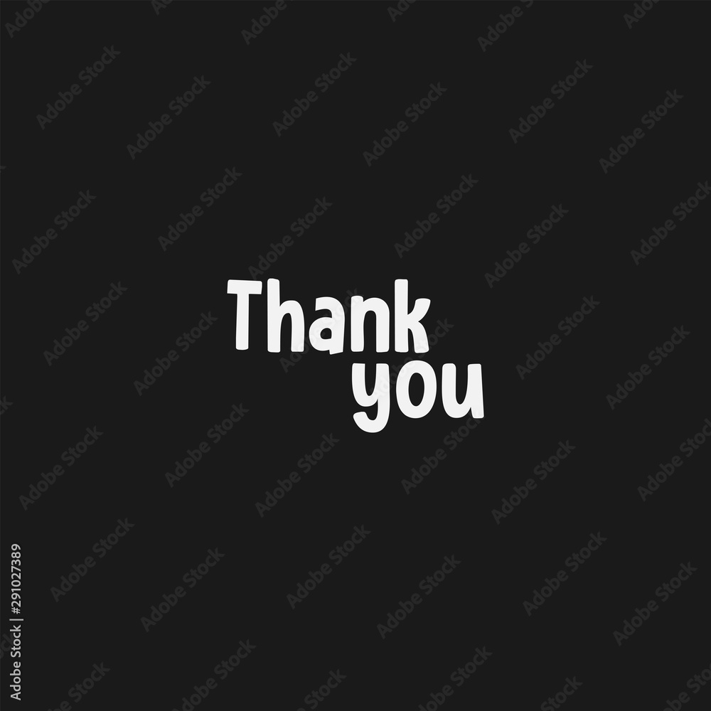 Thank you text, vector illustration Thank you text, vector illustration
