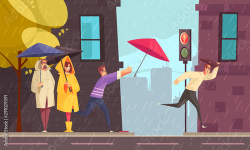 Bad Weather Crossroad Composition 