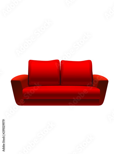 Vector illustration of a sofa seat used for interior decoration.