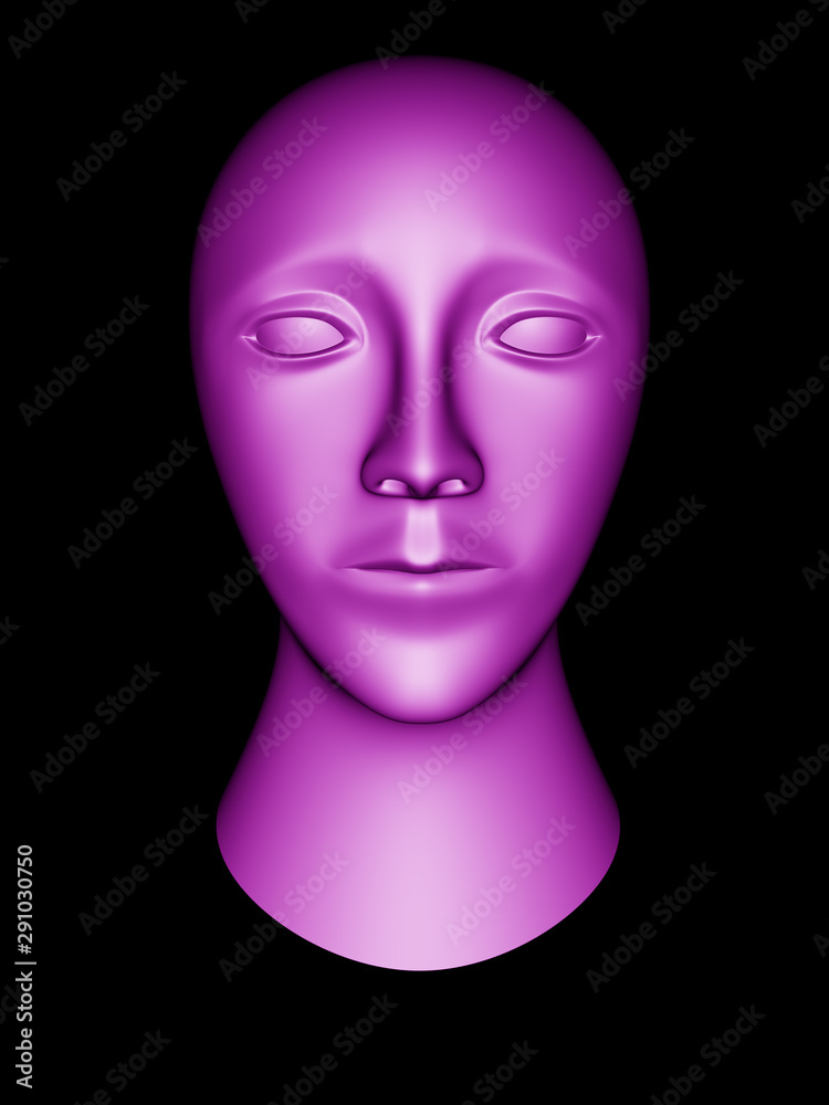 The geometry of a head. 3D Illustration. The geometry of a head. 3D Illustration.