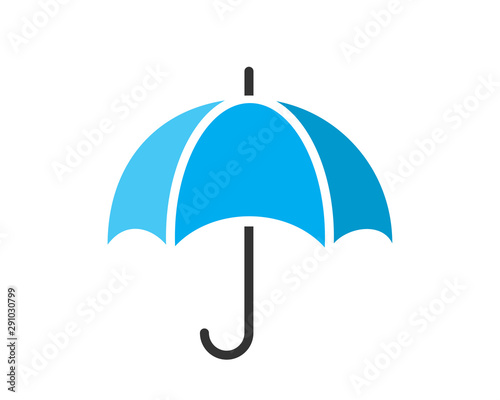 Umbrella icon vector. Rain protection. Concept for insurance company. Black and white silhouette flat design