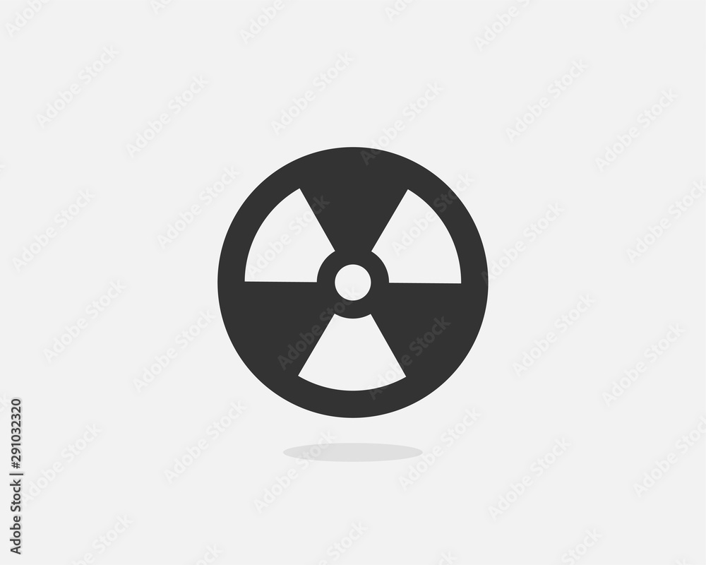 Radiation icon vector. Warning radioactive sign danger symbol. Radiation icon vector. Warning radioactive sign danger symbol.