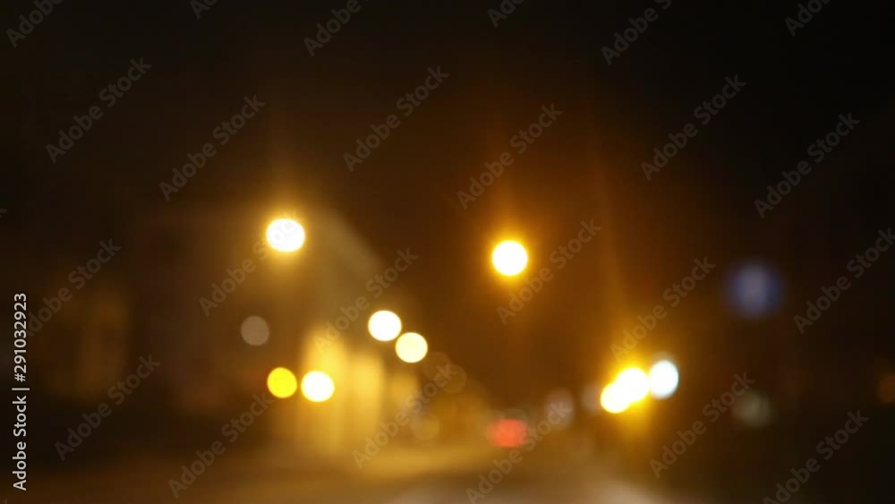 View from inside a car in the night View from inside a car in the night