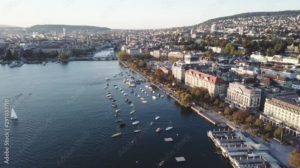 Great view from Zurich at sunset - Switzerland Great view from Zurich at sunset - Switzerland