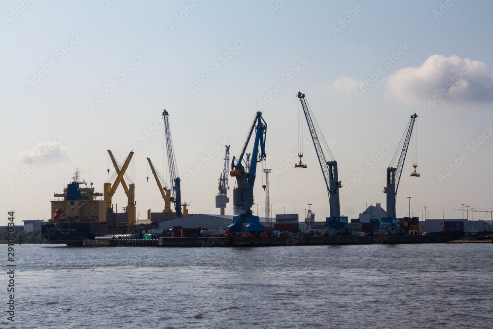 cranes in the Hamburg port