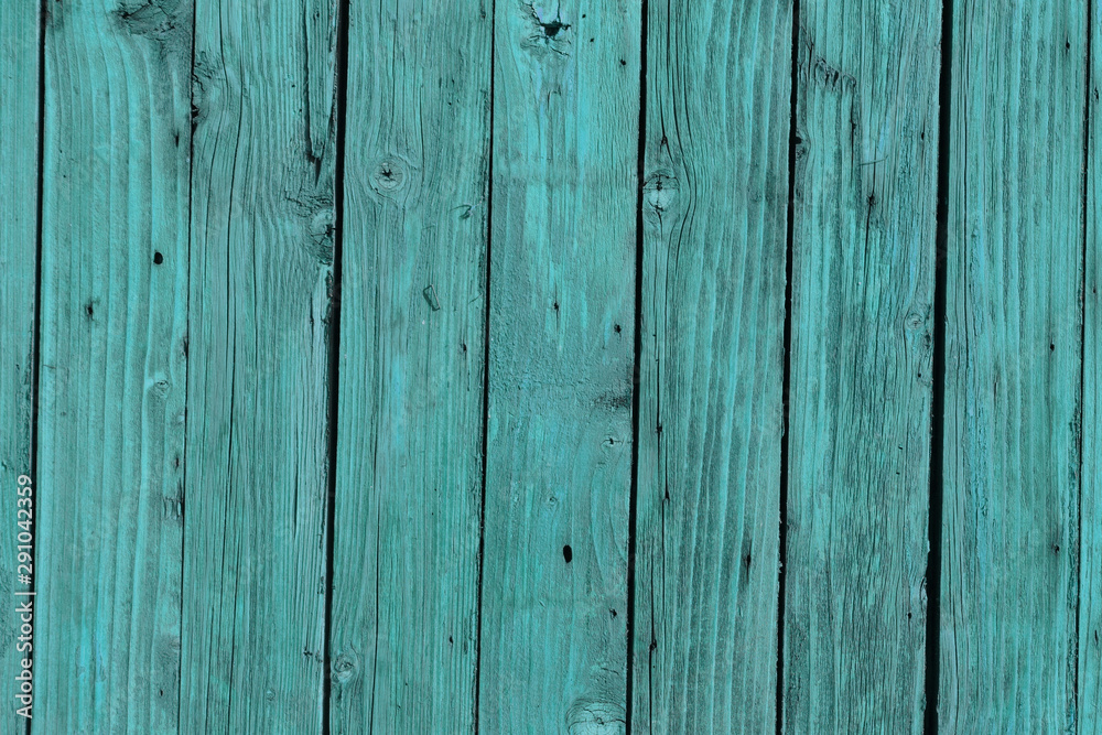 wooden planks surface covered with bright turquoise paint wooden planks surface covered with bright turquoise paint