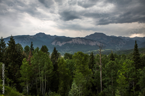 Storm clouds roll in over the San Juan Mountains in Colorado. photo