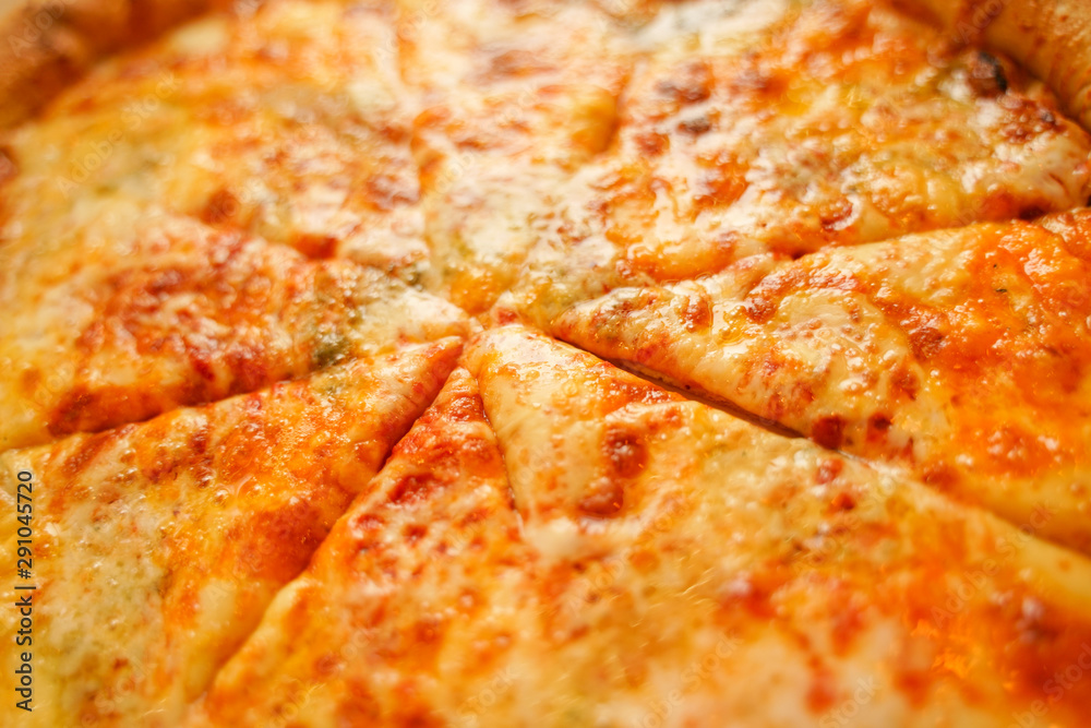 Italian pizza four cheese, home made food. Concept for a tasty meal. Close up Italian pizza four cheese, home made food. Concept for a tasty meal. Close up