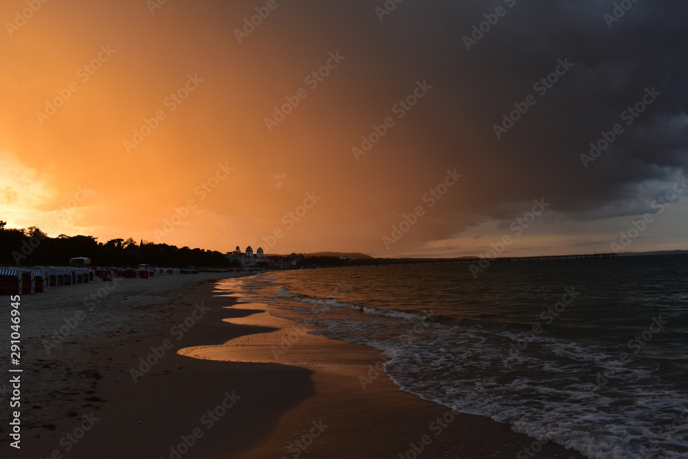 Strand Binz Sonnenuntergang 