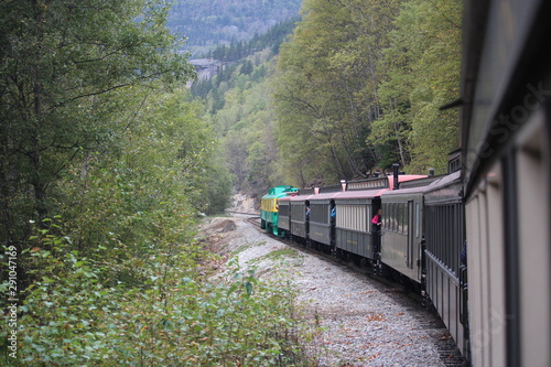 a train travelling white pass